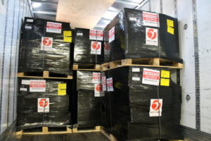 Ebola supplies loaded