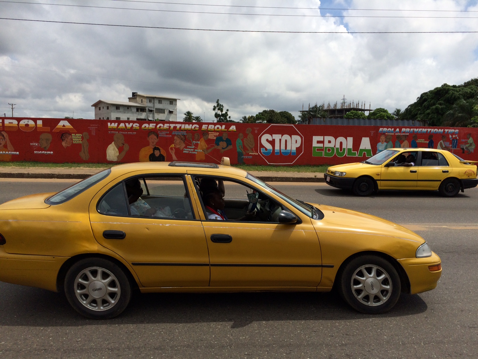 ebola sign & taxis