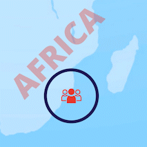 Eswatini on African map