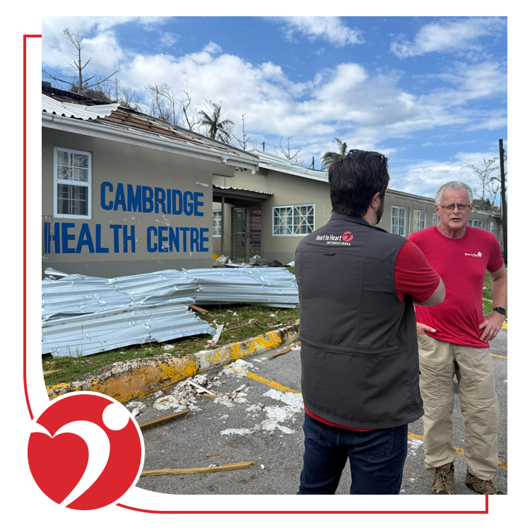 Visiting damaged healthcare facilities in Jamaica